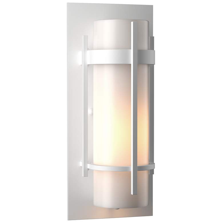 Image 1 Banded 7 inch High Coastal White Outdoor Sconce