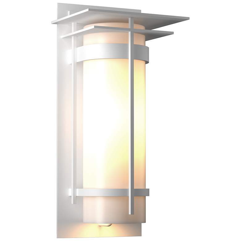 Image 1 Banded 9.4" High Large Coastal White Outdoor Sconce