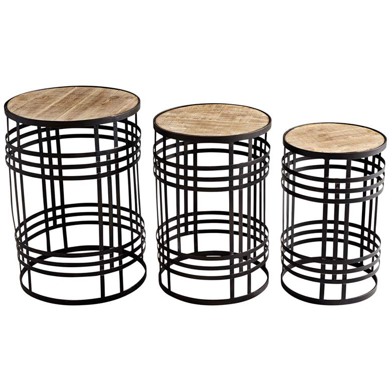 Image 1 Banded About Rustic Farmhouse Bronze Tables - 3-Piece Set