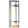 Banded Extra Large Outdoor Sconce - Steel Finish - Opal Glass