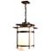Banded Large Outdoor Fixture - Bronze Finish - Opal Glass