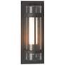 Banded Large Outdoor Sconce - Iron - Opal and Seeded Glass