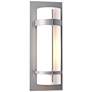 Banded Large Outdoor Sconce - Steel Finish - Opal Glass