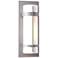 Banded Large Outdoor Sconce - Steel Finish - Opal Glass