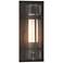 Banded Outdoor Sconce - Smoke Finish - Opal and Seeded Glass