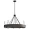 Banded Ring 32" Wide Natural Iron Chandelier With Clear Glass Shade