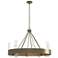 Banded Ring 32" Wide Soft Gold Chandelier With Clear Glass Shade