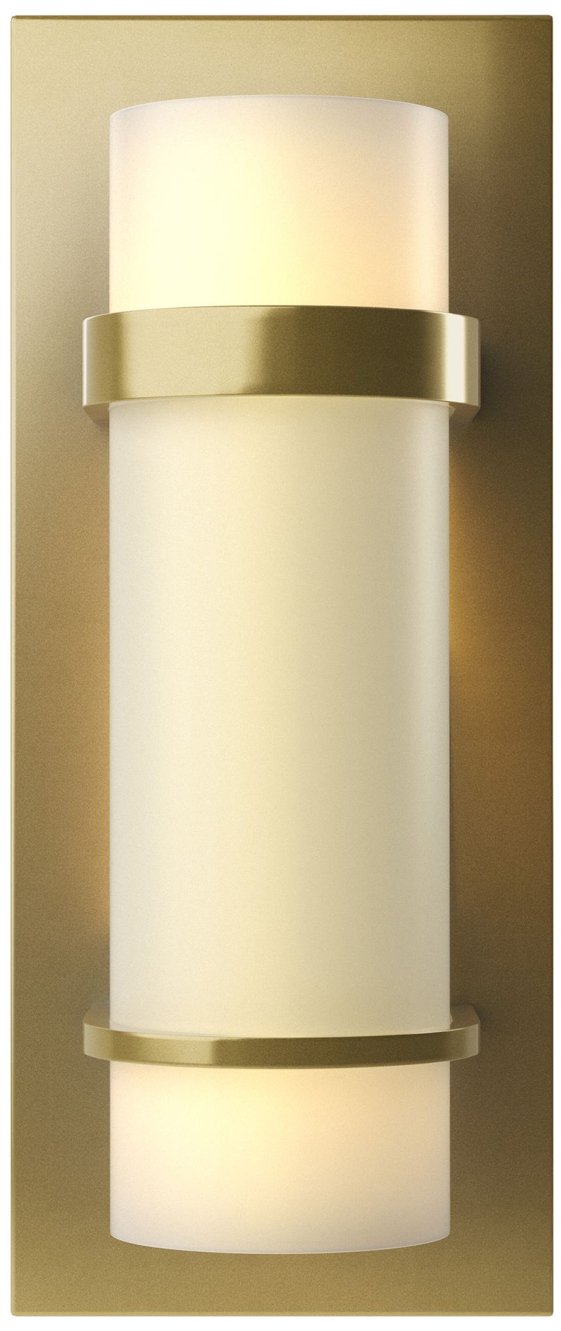Banded Sconce - Modern Brass - Opal Glass - Made to Order