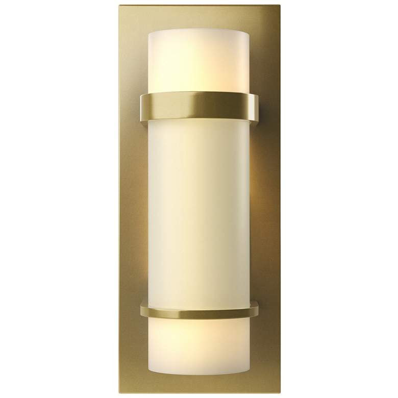 Image 1 Banded Sconce - Modern Brass - Opal Glass