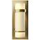Banded Sconce - Modern Brass - Opal Glass