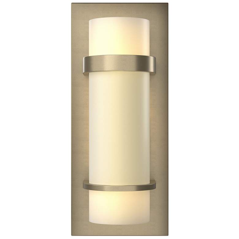 Image 1 Banded Sconce - Soft Gold Finish - Opal Glass