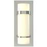 Banded Sconce - Sterling Finish - Opal Glass