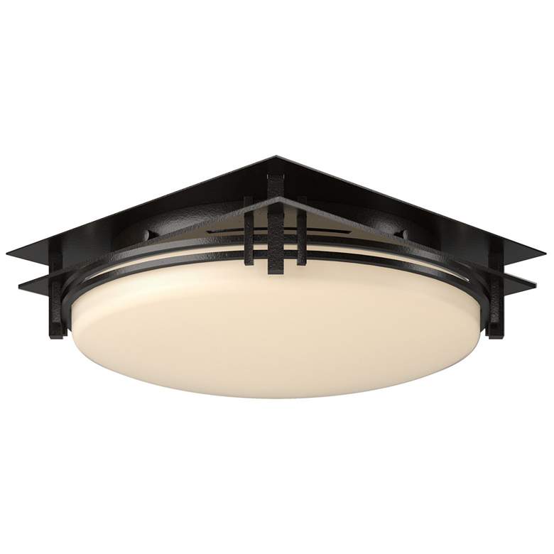 Image 1 Banded Semi-Flush - Oil Rubbed Bronze - Opal Glass