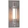 Banded Small Outdoor Sconce - Steel Finish - Opal and Seeded Glass