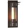 Banded Top Plate Outdoor Sconce - Bronze Finish - Opal and Seeded Glass