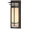 Banded Top Plated Coastal Dark Smoke XL Outdoor Sconce With Opal Glass