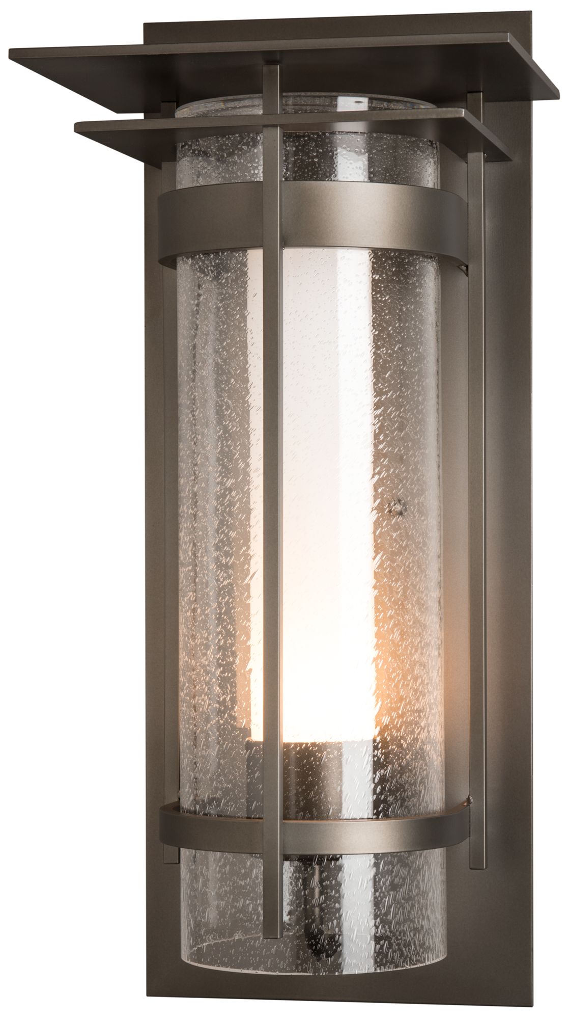 B&amp;ed Top Plated Dark Smoke Large Outdoor Sconce w/Opal Made to Order