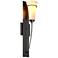 Banded Wall Torch Sconce - Black - Opal Glass