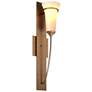 Banded Wall Torch Sconce - Bronze - Opal Glass