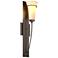 Banded Wall Torch Sconce - Dark Smoke - Opal Glass