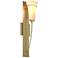 Banded Wall Torch Sconce - Modern Brass - Opal Glass