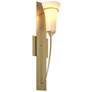 Banded Wall Torch Sconce - Modern Brass - Opal Glass