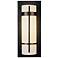 Banded with Bar Black Sconce With Opal Glass