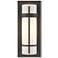 Banded with Bar Sconce - Natural Iron Finish - Opal Glass