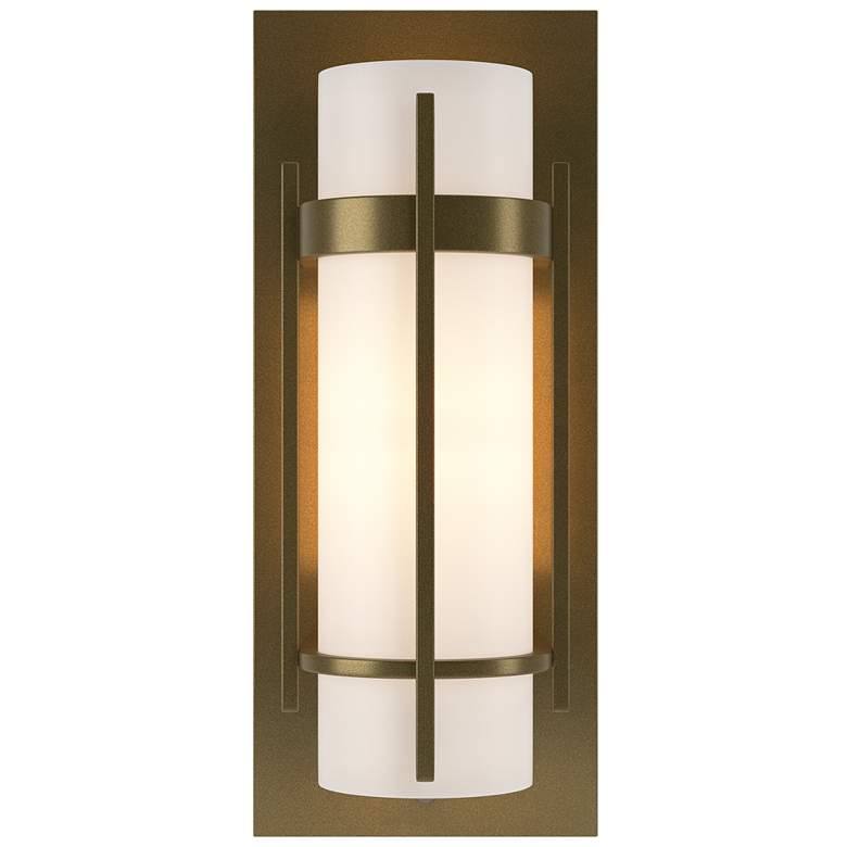 Image 1 Banded with Bar Sconce - Soft Gold Finish - Opal Glass