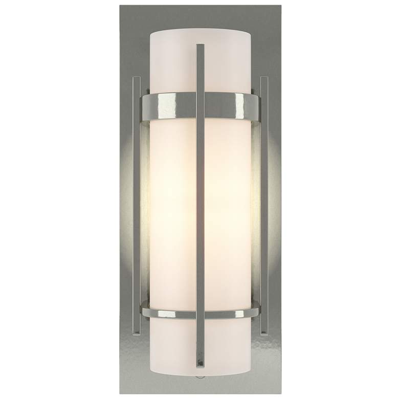 Image 1 Banded with Bar Sconce - Sterling Finish - Opal Glass