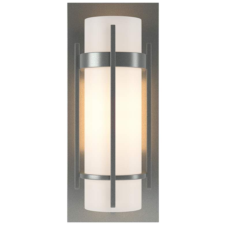 Image 1 Banded with Bar Sconce - Vintage Platinum Finish - Opal Glass