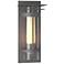 Banded with Top Plate Large Outdoor Sconce - Steel - Opal and Seeded Glass
