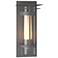 Banded with Top Plate Outdoor Sconce - Steel Finish - Opal and Seeded Glass