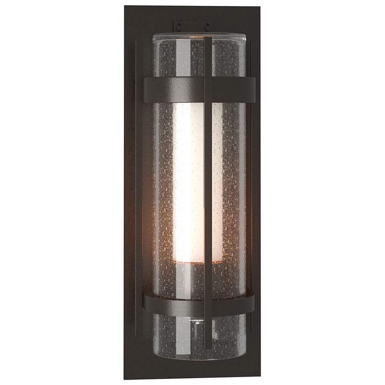 Image 1 Banded XL Outdoor Sconce - Bronze - Opal and Seeded Glass