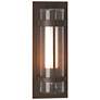 Banded XL Outdoor Sconce - Bronze - Opal and Seeded Glass
