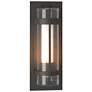 Banded XL Outdoor Sconce - Iron Finish - Opal and Seeded Glass