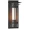 Banded XL Outdoor Sconce with Top Plate - Iron - Opal and Seeded Glass