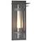 Banded XL Outdoor Sconce with Top Plate - Steel - Opal and Seeded Glass