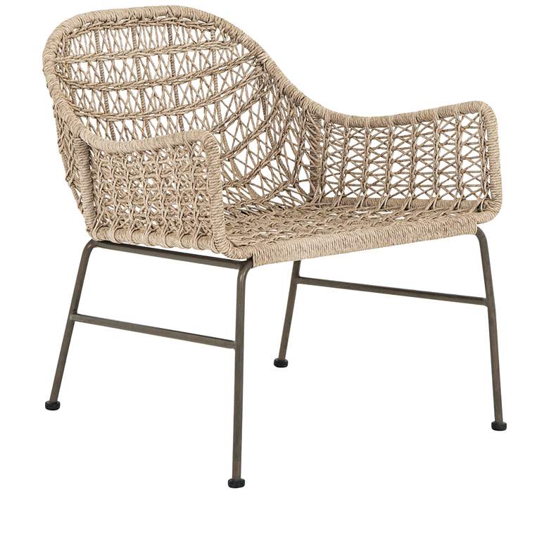 Image 2 Bandera Vintage White Woven Outdoor Club Chair