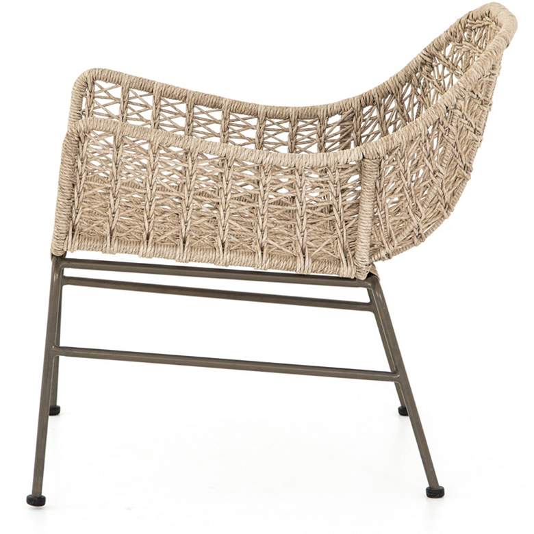 Image 6 Bandera Vintage White Woven Outdoor Club Chair more views