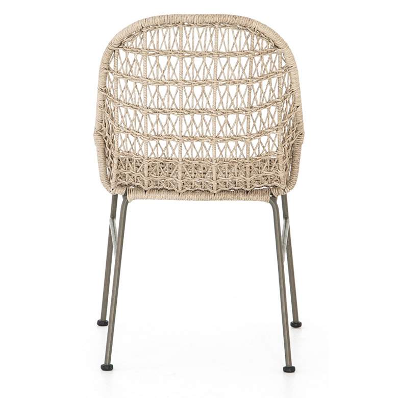 Image 4 Bandera Vintage White Woven Outdoor Dining Chair more views