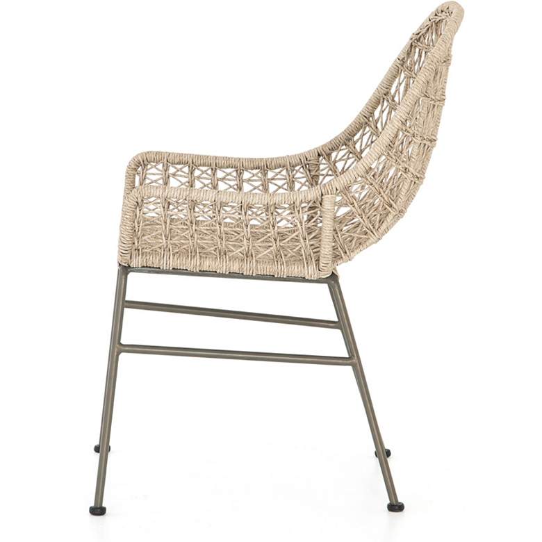 Image 5 Bandera Vintage White Woven Outdoor Dining Chair more views