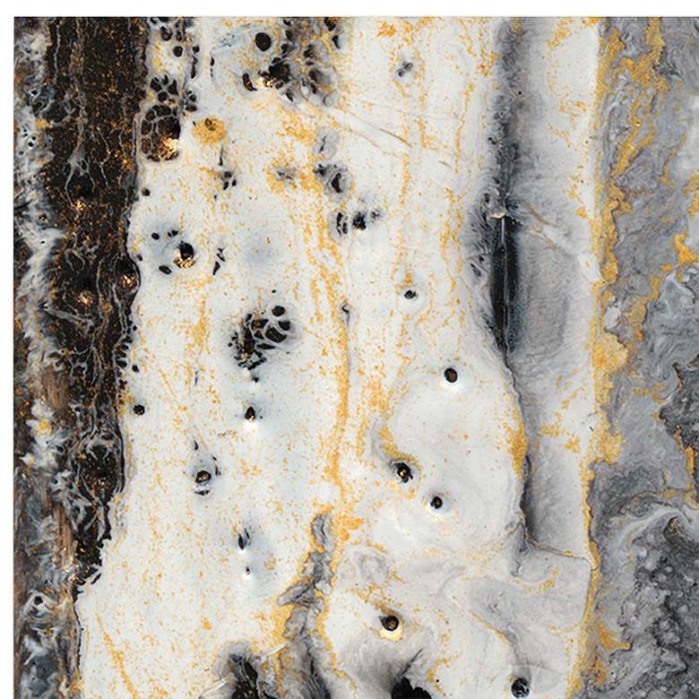 Image 3 Bands of Gold Abstract 76" Wide 2-Piece Glass Wall Art Set more views