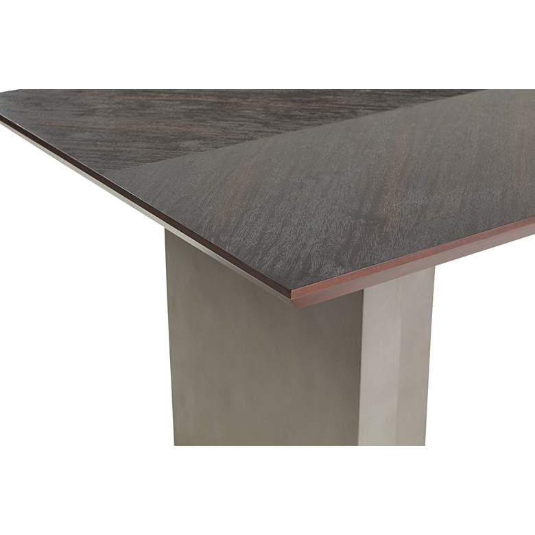 Image 5 Bane 90 1/2" Wide Grey Dining Table more views