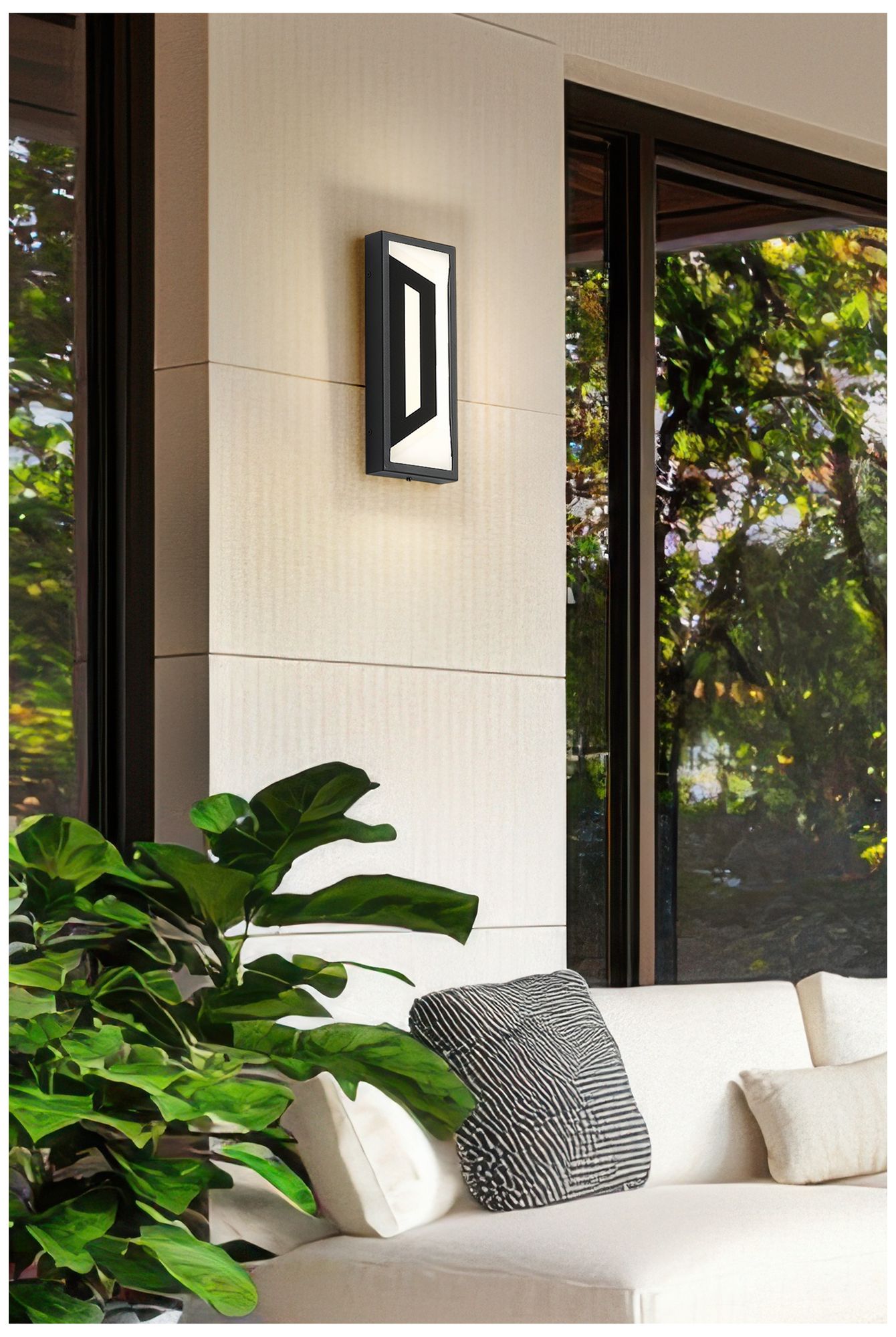 Image 3 Banff by Z-Lite Sand Black 2 Light Outdoor Wall Light more views