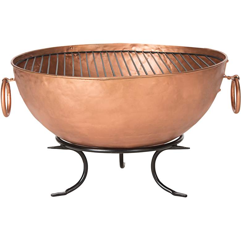 Image 1 Bangkok Copper 32" Wide Roman Kettle Tub Fire Pit