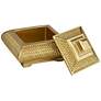 Bangkok Shiny Gold Decorative Square Jewelry Box in scene