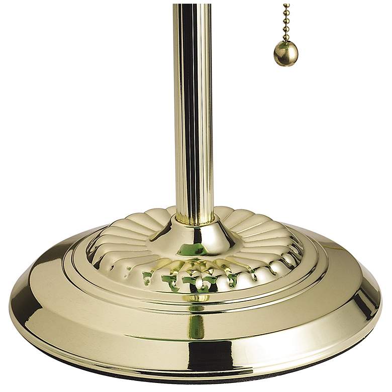 Image 4 Banker's 13.5" High Polished Brass Desk Lamp more views