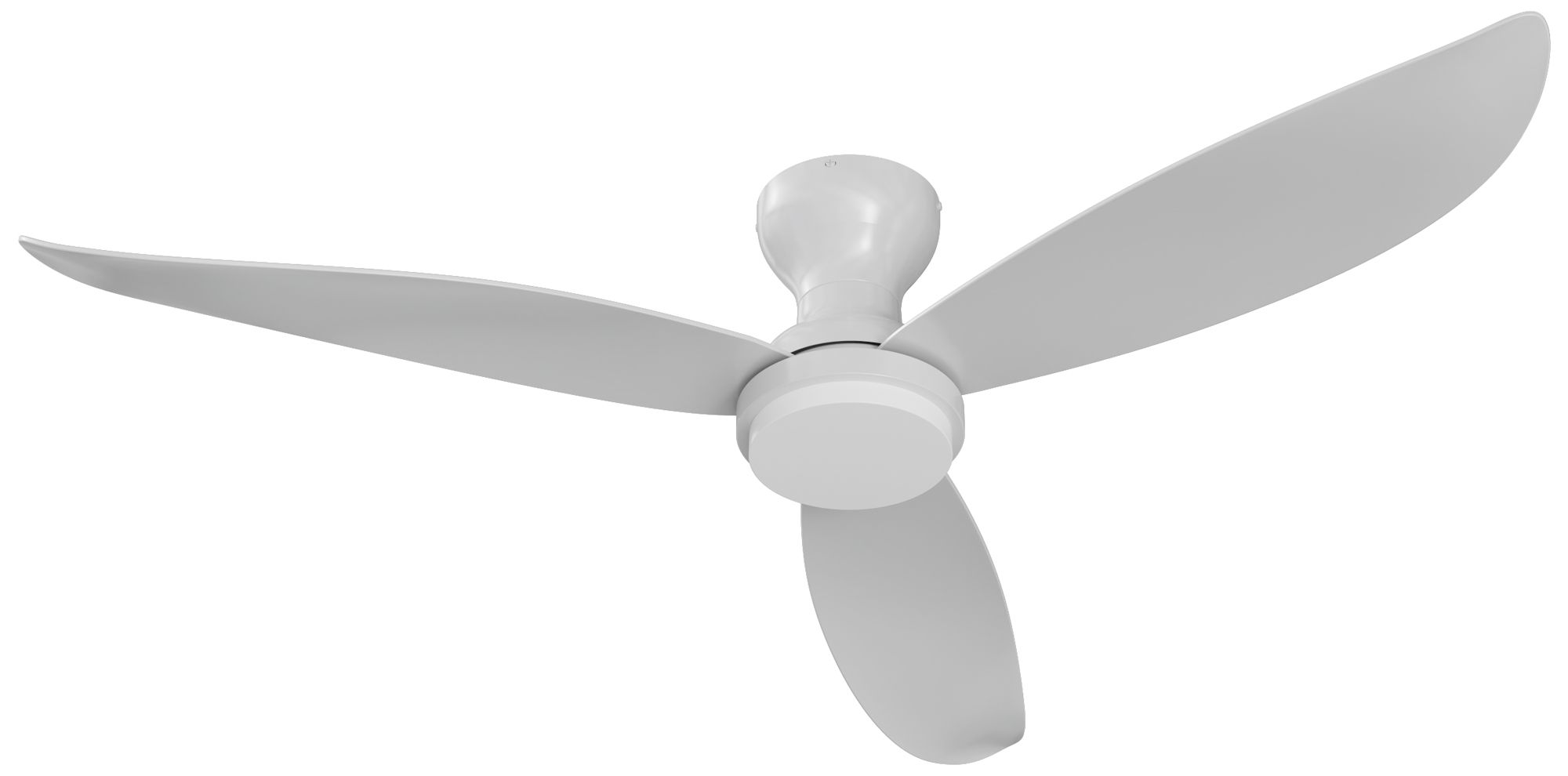 Image 2 Banks 52" Wide 3-Blade White Wall Control LED Ceiling Fan