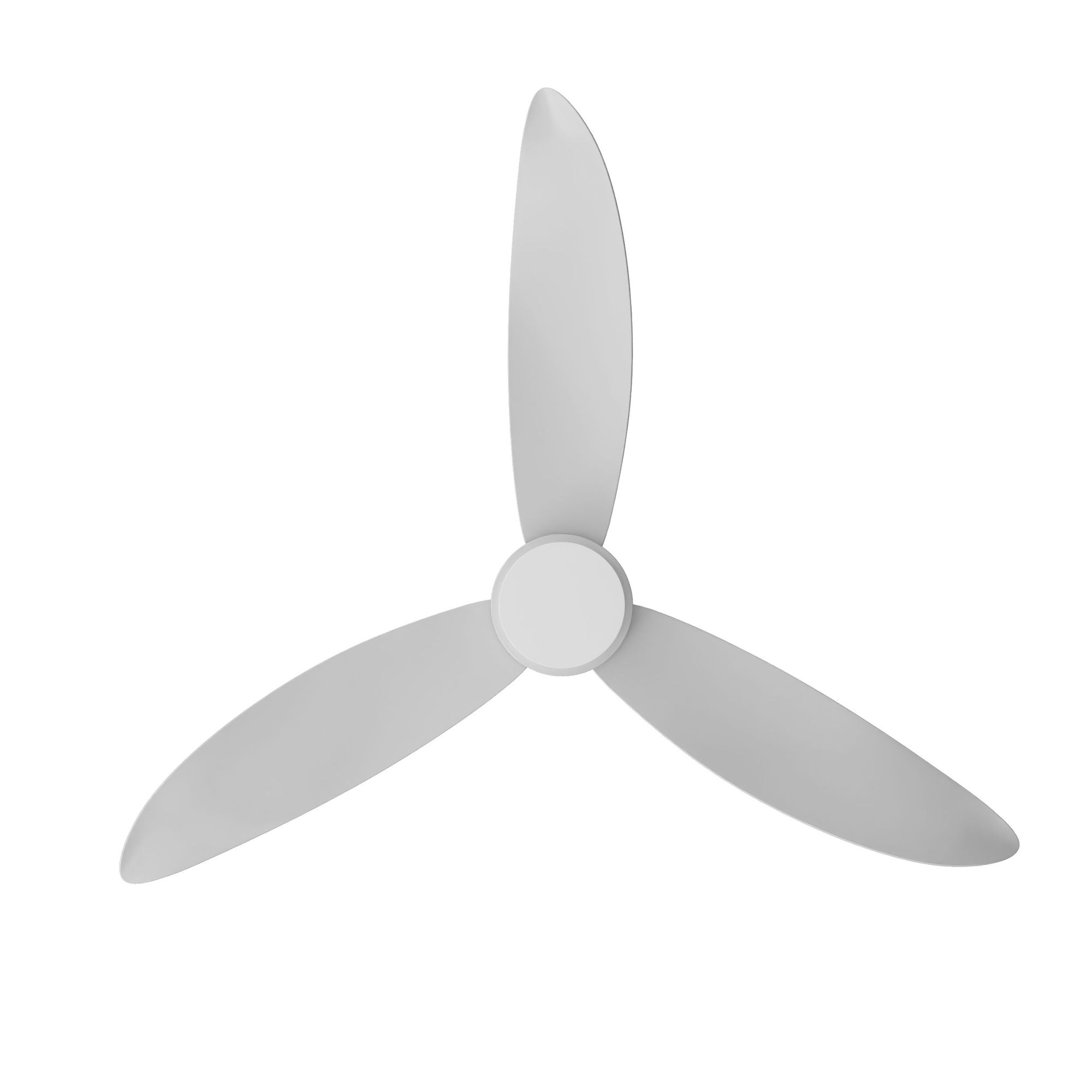 Image 3 Banks 52" Wide 3-Blade White Wall Control LED Ceiling Fan more views